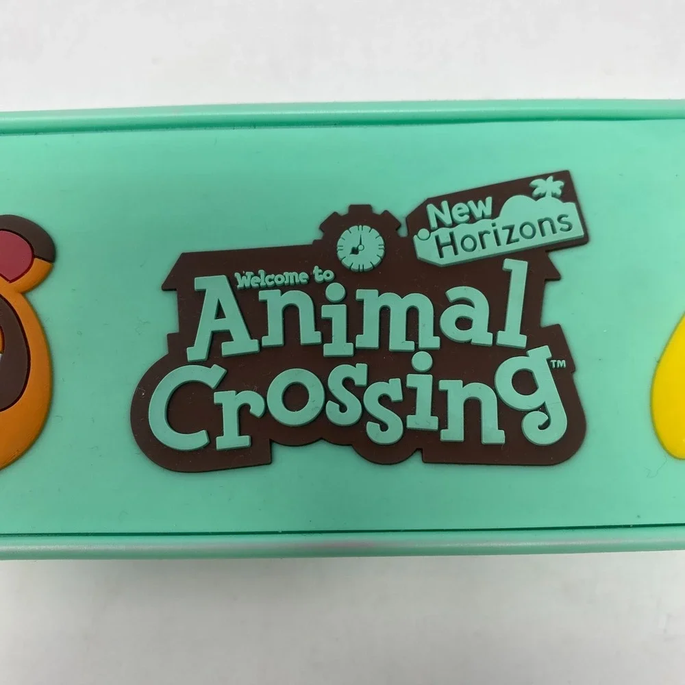 Nintendo Animal Crossing New Horizons Silicone Green Pencil Box‎ Case Pen Marker